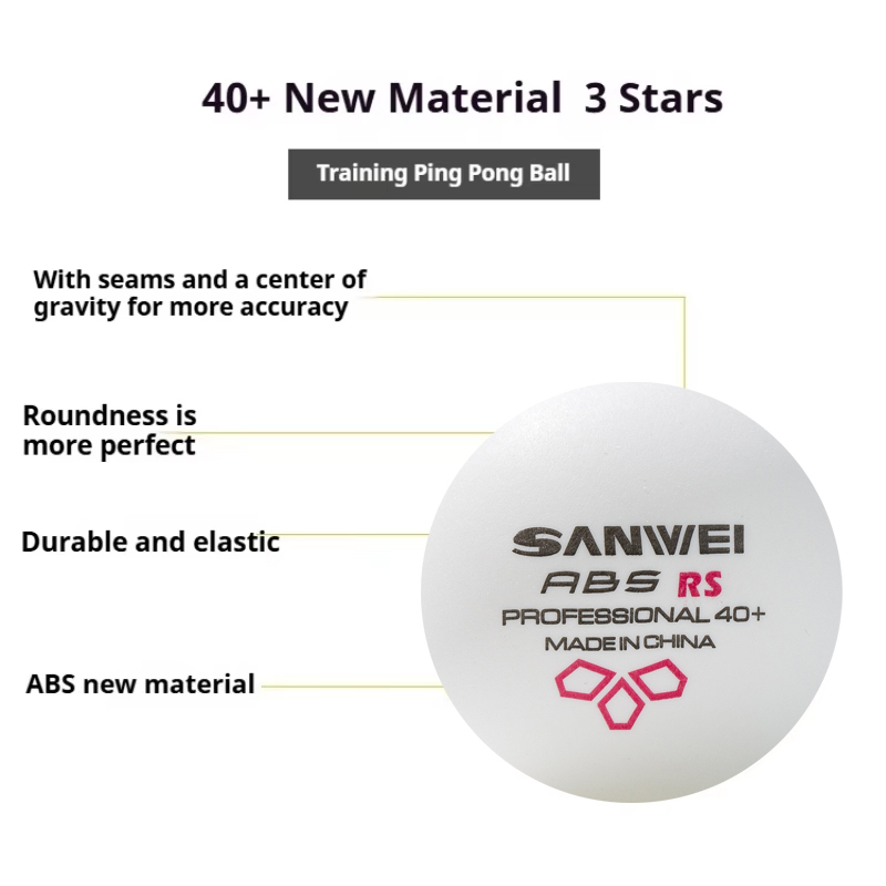 SANWEI RS40+ 3성급 탁구공 심지형 ABS 신 - Table Tennis Olympics 리뷰 및 가격